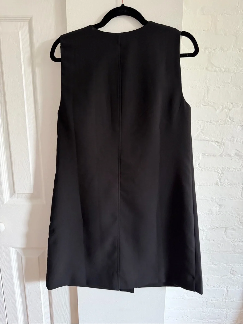 J.Crew black button-front shift dress